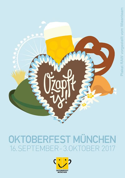 New Oktoberfest Poster - The Official Festivalposter - Design of the Munich Beerfestival (RAW)